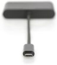 DIGITUS MultiPort - Ekstern videoadapter - USB-C 3.1 - HDMI - svart