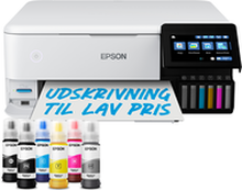 Epson EcoTank ET-8500 - Multifunksjonsskriver - farge - ink-jet - påfyllbar - A4/Letter (medie) - opp til 16 spm (trykking) - USB, LAN, USB-vert, Wi-Fi(ac) - hvit