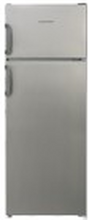 Scandomestic SKF 221 X - Kjøleskap med fryser - bredde: 54 cm - dybde: 55,1 cm - høyde: 142,8 cm - 211 liter - Rustfit stål