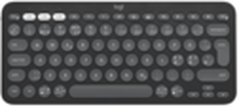 Logitech® | Pebble Keys 2 (K380s) - Tastatur - Bluetooth, 2,4 GHz - Nordisk layout - Tonal-Graphite