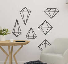 Geometrische diamanten muursticker