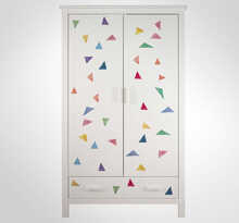 Set van 39 meubelsticker pastel kleurige driehoeken