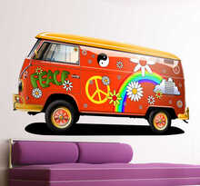 Sticker volkswagen T1 VW hippie bus