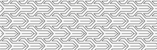 Wit vinyl tapijt met zwart geometrisch patroon