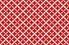 Wit geometrisch patroon vinyl tapijt rood