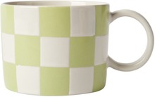 Åhléns Home Mugg Ada checker lime