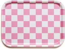 Blu Kat Bricka Checker 27x20 cm Rasberry/Cream