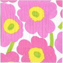 Marimekko Servett Unikko 33 cm ljusrosa