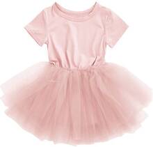 DOLLY Tutully kjole med korte ermer, Ballet pink