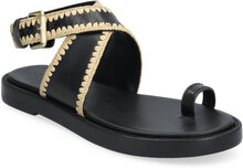 Naya Raffia Ankle Wrap Sandal Designers Sandals Flat Black 3.1 Phillip Lim