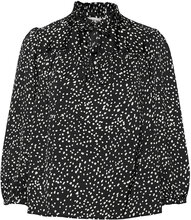 Jill Blouse Tops Blouses Long-sleeved Black A-View