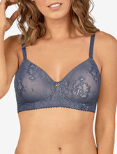 Sheer Padded Soft Bra, Misty Blue Lingerie Bras & Tops Full Cup Bras Blå Abecita*Betinget Tilbud