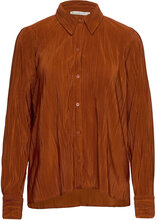 Anf Womens Wovens Tops Shirts Long-sleeved Brown Abercrombie & Fitch