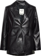 Anf Womens Outerwear Blazers Single Breasted Blazers Black Abercrombie & Fitch
