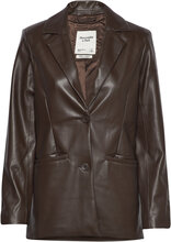 Anf Womens Outerwear Blazers Single Breasted Blazers Brown Abercrombie & Fitch