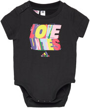 Infants Pride Body Bodies Short-sleeved Svart Adidas Sportswear*Betinget Tilbud
