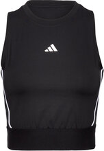 Techfit Training Crop Top With Branded Tape Tops Crop Tops Sleeveless Crop Tops Black Adidas Performance