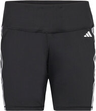 Adidas Train Essentials 3 Stripes High Waisted Short Tight Bottoms Shorts Sport Shorts Black Adidas Performance