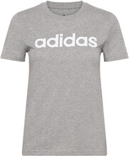 Essentials Slim Logo T-Shirt T-shirts & Tops Short-sleeved Grå Adidas Sportswear*Betinget Tilbud