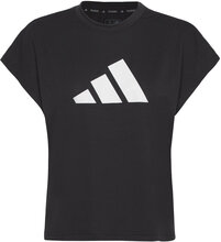 Train Icons Training Regular Fit Logo T-Shirt T-shirts Sports Tops Svart Adidas Performance*Betinget Tilbud