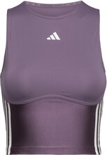 Hyglm Cro Tk Q1 Sport Crop Tops Sleeveless Crop Tops Purple Adidas Performance