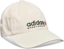 W Flower Cap Sport Headwear Caps Beige Adidas Performance