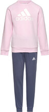 Lk Bos Jog Fl Sport Sweatsuits Pink Adidas Performance
