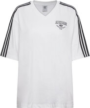 Bf Vneck Tee T-shirts & Tops Short-sleeved Hvit Adidas Originals*Betinget Tilbud