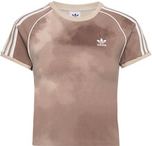 3 Strp Tee T-shirts & Tops Short-sleeved Brun Adidas Originals*Betinget Tilbud