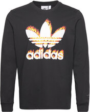 Ts Fire Ls Tee Sweat-shirt Genser Svart Adidas Originals*Betinget Tilbud