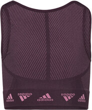 Adidas Aeroknit Training Seamless Cropped Tank Top Sport T-shirts Sports Tops Purple Adidas Sportswear