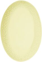 Confetti Oval Dish W/Relief 1 Pcs. Giftbox Home Tableware Serving Dishes Serving Platters Yellow Aida