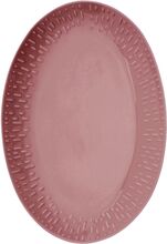 Confetti Oval Dish W/Relief 1 Pcs. Giftbox Home Tableware Serving Dishes Serving Platters Burgundy Aida