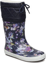 Ai Giboulee Darkflower Shoes Rubberboots High Rubberboots Lined Rubberboots Multi/mønstret Aigle*Betinget Tilbud