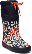 Ai Giboulee Print Monogramme Shoes Rubberboots High Rubberboots Multi/patterned Aigle