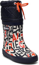 Ai Giboulee Print Monogramme Shoes Rubberboots High Rubberboots Lined Rubberboots Multi/mønstret Aigle*Betinget Tilbud