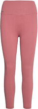 Pink Beat Ribbed Seamless Tights 7/8 Bottoms Running-training Tights Pink Aim´n