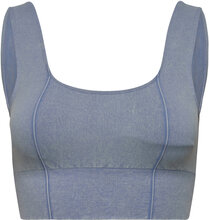 Washed Light Denim Seamless Bra Lingerie Bras & Tops Sports Bras - ALL Blå AIM'N*Betinget Tilbud