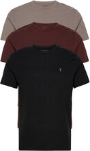 Brace Ss Crew 3 Pk T-shirts Short-sleeved Svart AllSaints*Betinget Tilbud