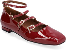 Luke Onix Black Leather Ballet Flats Shoes Mary Jane Shoe Burgundy ALOHAS