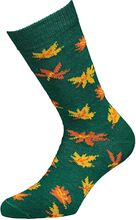 Fall Alpaca Leaves 1-Pack Lingerie Socks Regular Socks Grønn Alpacasocks&Co*Betinget Tilbud