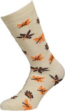 Fall Alpaca Leaves 1-Pack Lingerie Socks Regular Socks Cream Alpacasocks&Co