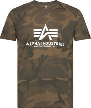 Basic T-Shirt Camo Designers T-Kortærmet Skjorte Khaki Green Alpha Industries
