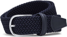 B0667-Ne37 Accessories Belts Braided Belt Navy Anderson's