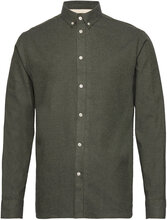 Akkonrad Melange Shirt Tops Shirts Casual Khaki Green Anerkjendt