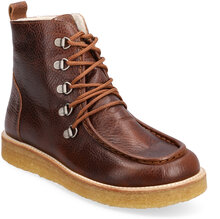 Boots - Flat - With Laces Shoes Wintershoes Brun ANGULUS*Betinget Tilbud