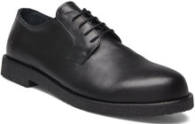Shoes - Flat Shoes Business Laced Shoes Black ANGULUS