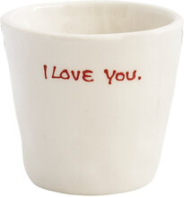 Espresso Cup I Love You Home Tableware Cups & Mugs Espresso Cups Cream Anna + Nina
