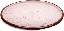 Sparkles Plate With Rosa & Brown Home Tableware Plates Dinner Plates Pink Anna Von Lipa