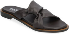 Asymetric Flat Designers Sandals Flat Brown Apair